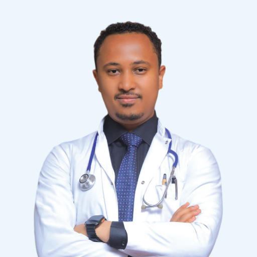 Dr. Dawit Sintayehu, pediatrician, offering virtual consultation through Tenadoc